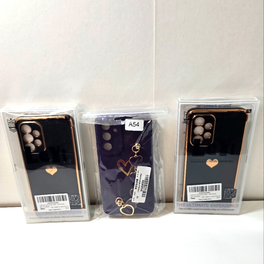 Lot Of 3 Samsung Galaxy Color Black, Gold And Purple